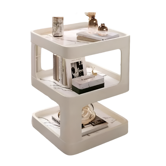 Chic Nordic-Inspired Bedside Table - Beige-0